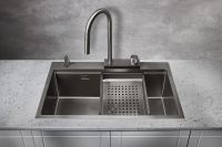 Кухонная мойка Milacio Denia 75 Вороненая сталь арт-MC.77429 — фото 3, Кухонные мойки