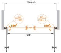 Товар: Душевая дверь Cezares Eco 80 профиль Хром стекло рифленое арт-ECO-O-B-2-80-P-Cr - фото 10 Душевая дверь Cezares Eco 80 профиль Хром стекло рифленое арт-ECO-O-B-2-80-P-Cr — фото 10, Распашные душевые двери