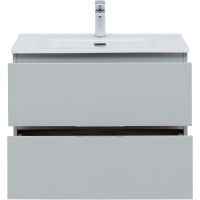 Тумба под раковину Aquanet Алвита New 70 подвесная Серая матовая арт-303907 — фото 7, Тумбы под раковину