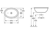 Раковина Villeroy&Boch Loop & Friends 66 Альпийский белый арт-615530R1 — фото 7, Раковины встраиваемые сверху