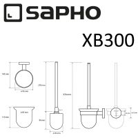 Ершик для унитаза Sapho X-round black Черный арт-XB300 — фото 2, Ершики для унитаза