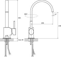 Смеситель для кухни Ravak Freedom FM 016.00 Хром арт-X070090 — фото 2, Смесители для кухни
