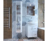 Зеркальный шкаф Mixline Классик 50 L Белый арт-525509 — фото 3, Зеркальные шкафы в ванную