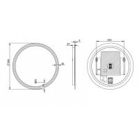 Зеркало Esbano 59 с подсветкой с сенсорным выключателем и подогревом арт-ESMI2481YD — фото 3, Зеркала в ванную комнату