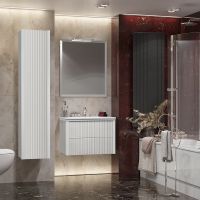 Тумба под раковину Opadiris Рубинно 80 подвесная Белая глянцевая арт-00-00007341 — фото 7, Тумбы под раковину