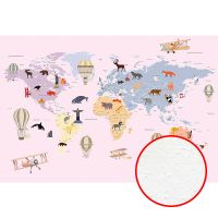 Фреска детская Ortograf Для самых маленьких 33732 Фактура бархат FX Флизелин (4*2,7) Розовый/Разноцветный, Карты арт-33732 (бархат FX) — фото 1, Фрески