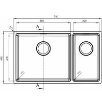 Товар: Кухонная мойка Florentina Оптима-740 Нержавеющая сталь сатинированная арт-OHM.460/220.400.В.20.S.10 - фото 4 Кухонная мойка Florentina Оптима-740 Нержавеющая сталь сатинированная арт-OHM.460/220.400.В.20.S.10 — фото 4, Кухонные мойки