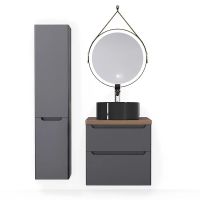 Товар: Тумба под раковину Jorno Wood 60 подвесная Серая арт-Wood.01.60/P/GR - фото 5 Тумба под раковину Jorno Wood 60 подвесная Серая арт-Wood.01.60/P/GR — фото 5, Тумбы под раковину