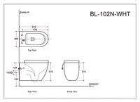 Унитаз Aquanet Cetus-W BL-104N-WHT подвесной с сиденьем Микролифт арт-211908 — фото 8, Подвесные унитазы
