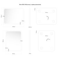 Зеркало Aquanet Вега 100 с подсветкой с сенсорным выключателем арт-330498 — фото 8, Зеркала в ванную комнату