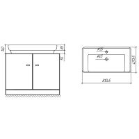 Товар: Тумба с раковиной Brevita Savoy 90 подвесная Белая матовая арт-УТ000014905 - фото 9 Тумба с раковиной Brevita Savoy 90 подвесная Белая матовая арт-УТ000014905 — фото 9, Тумбы с раковиной