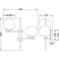 Настенный светильник Maytoni Modern Nostalgia Белый Золото Черный матовый арт-MOD048WL-02G — фото 3, Бра