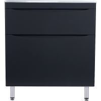 Тумба под раковину Style Line Бергамо 80 Черная антискрейч арт-СС-00002313 — фото 1, Тумбы под раковину