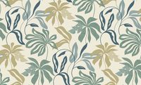 Обои Grandeco Universe 4 Винил на флизелине (1,06*10,05) Бежевый/Синий/Зеленый, Листья/Рогожка арт-UR 3410 — фото 2, Обои для стен
