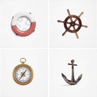 Керамический декор Ape Lord Decor Mix Marine Blanco 20x20 см арт-A019249 — фото 1, Керамическая плитка