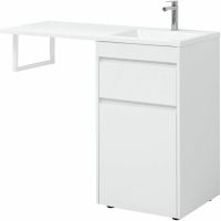 Тумба с раковиной Aquanet Токио 110 R Белая арт-239299 — фото 1, Тумбы с раковиной