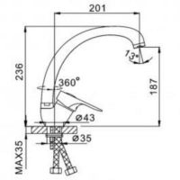 Товар: Смеситель для кухни Frap H28 Хром арт-F4128-B - фото 2 Смеситель для кухни Frap H28 Хром арт-F4128-B — фото 2, Смесители для кухни