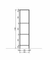 Стеллаж Эстет Comfort Loft 40 Белый Черный арт-ФР-00003670 — фото 4, Стеллажи для ванной комнаты