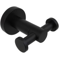 Двойной крючок Aquatek Черный матовый арт-AQ4002MB — фото 1, Крючки для полотенец