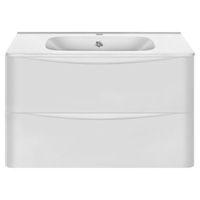 Тумба под раковину Vincea Paola подвесная G.White арт-VMC-2P800GW — фото 1, Тумбы под раковину