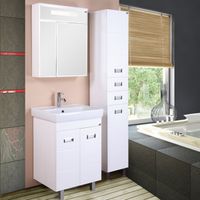 Тумба под раковину Onika Балтика-Квадро 55 Белая арт-105521 — фото 1, Тумбы под раковину