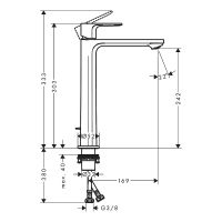 Смеситель для раковины Hansgrohe Rebris E Хром арт-72581000 — фото 5, Смесители для раковины