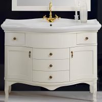 Тумба под раковину Cezares Rubino 105 Bianco laccato opaco арт-RUBINO.BA.BLO — фото 1, Тумбы под раковину