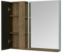 Подвесной шкаф Aquaton Терра 35 Дуб кантри Антрацит арт-1A247103TEKA0 — фото 7, Шкафы для ванной