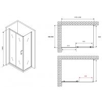 Душевой уголок Abber Schwarzer Diamant 120x50 профиль Черный стекло прозрачное арт-AG30120B5-S50B5 — фото 5, Прямоугольные душевые уголки