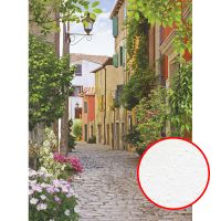 Фреска Ortograf Городской пейзаж 3417 Фактура бархат FX Флизелин (2*2,7) Бежевый/Разноцветный, Город/Пейзаж арт-3417 (бархат FX) — фото 1, Фрески