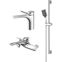 Комплект смесителей Orange Organic Хром арт-M27-711cr — фото 1, Готовые комплекты для ванной комнаты