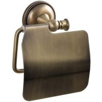 Держатель туалетной бумаги Grampus Alfa с крышкой Бронза арт-GR-9510 — фото 1, Держатели туалетной бумаги