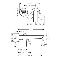 Смеситель для раковины Hansgrohe Rebris E Хром арт-72568000 — фото 3, Смесители для раковины