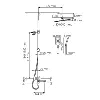 Душевая система WasserKRAFT с термостатом Хром арт-A199.069.126.010.CH Thermo — фото 13, Душевые стойки