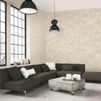 Обои Andrea Rossi Arlequin Винил на флизелине (1,06*10,05) Бежевый, Геометрия арт-54297-5 — фото 2, Обои для стен