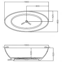 Товар: Ванна из полиэфирной смолы Abber Kristall 180х85 Оливковая без гидромассажа арт-AT9702Vesuvian - фото 6 Ванна из полиэфирной смолы Abber Kristall 180х85 Оливковая без гидромассажа арт-AT9702Vesuvian — фото 6, Ванны из полиэфирной смолы