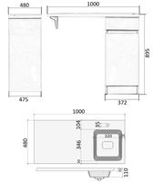 Товар: Тумба с раковиной Orange Optima 100 Белый глянец арт-OPK-40TUW+RAR - фото 8 Тумба с раковиной Orange Optima 100 Белый глянец арт-OPK-40TUW+RAR — фото 8, Тумбы с раковиной