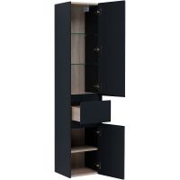 Шкаф пенал Aquanet Бруклин 35 подвесной Антрацит матовый арт-310138 — фото 4, Пеналы для ванной комнаты