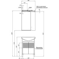 Тумба с раковиной Aquanet Донна 60 Белый дуб Белая арт-298579 — фото 9, Тумбы с раковиной