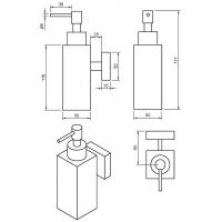 Дозатор для жидкого мыла Cezares Prizma Золото 24 карат арт-PRIZMA-SOIS-03/24 — фото 2, Дозаторы