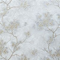 Обои Wiganford by Solo Fusion Винил на флизелине (1,06*10,05) Голубой/Коричневый, Деревья/Цветы арт-ER71306 — фото 1, Обои для стен