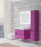 Товар: Шкаф пенал SanVit Форма 32 с фактурой под дерево подвесной Шелк Сталь арт-pforma - фото 3 Шкаф пенал SanVit Форма 32 с фактурой под дерево подвесной Шелк Сталь арт-pforma — фото 3, Пеналы для ванной комнаты