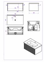 Тумба под раковину La Fenice Terra 80 подвесная Белая матовая арт-FNC-01-TER-B-80 — фото 6, Тумбы под раковину