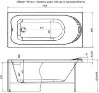 Акриловая ванна Aquanet Nord 150x70 без гидромассажа арт-242401 — фото 9, Акриловые ванны