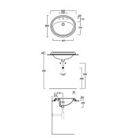 Товар: Раковина Simas Arcade 61 Белая арт-AR859bi*3 - фото 2 Раковина Simas Arcade 61 Белая арт-AR859bi*3 — фото 2, Раковины встраиваемые сверху