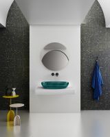 Товар: Раковина-чаша Abber Kristall 60 Бирюзовая арт-AT2801Aquamarin - фото 5 Раковина-чаша Abber Kristall 60 Бирюзовая арт-AT2801Aquamarin — фото 5, Раковины накладные