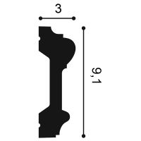 Молдинг Orac Decor 2000x91x30 мм арт-P9010 — фото 2, Молдинги