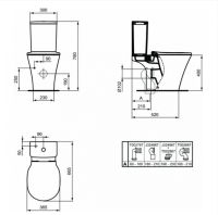 Унитаз компакт Ideal Standard Connect Air без бачка и сиденья арт-E009701 — фото 6, Напольные унитазы