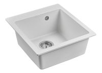 Кухонная мойка Paulmark Kante 45 Белая арт-PM104651-WH — фото 2, Кухонные мойки