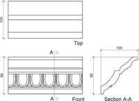 Карниз гибкий Европласт 1.50.116 2000x99x100 мм арт-1.50.116 (гибкий) — фото 3, Карнизы